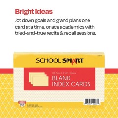 100 PCS Unruled Index Cards 5×8 Inch Canary Yellow Office School Supplies