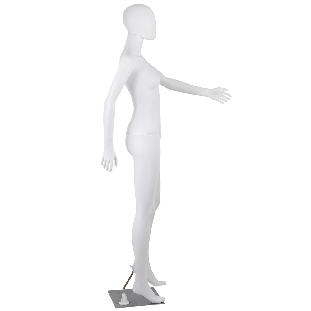 70″ White Female Mannequin Full Body Maniquine Model Stand w/ Adjustable Posture