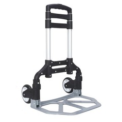 176lbs Folding Hand Truck Dolly Cart Wheeled Luggage Moving Trucks + Bungee Cord
