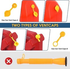 10Pcs Yellow Fuel Gas Can Jug Vent Cap Blitz Wedco Scepter Essence Midwest Eagle