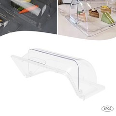 6 PCS 1/2 Half Size Roll Top Chafing Dish Clear Plastic Pan Display Cover Chafer