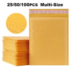 All Sizes Kraft Bubble Mailers Self-Seal Padded Shipping Envelopes 25/50/100Pack