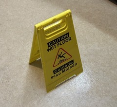 Caution Wet Floor Sign,17.5″ Height,Bright Yellow Double-Sided Folding A-Shaped