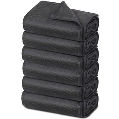 6 Heavy Duty Moving Packing Blankets Ultra Thick Pro 72″ x 80″ Furniture Pads