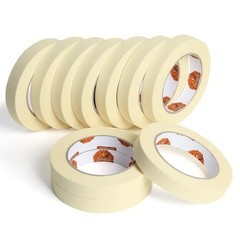 Masking Tape 10 Rolls 0.7 Inch x 60 Yards Beige White Painters Tape for Crafts