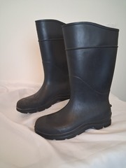 SERVUS Black Rubber Utility Work Rain Farm Boots Men’s 11 Waterproof Tall