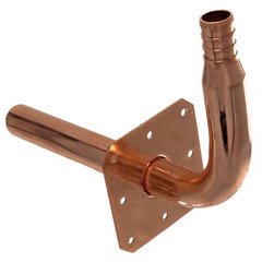 25 Pcs XFITTING Stub Out Elbow w/ Ear, 3-1/2″ x 6″, Copper, 1/2″ PEX