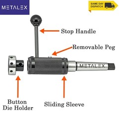 MT3 Sliding Lathe Tailstock Die Holder Set Metric & Imperial Threading Tool USA