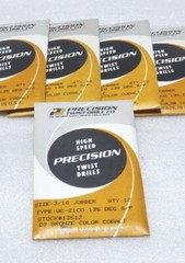 12 Pcs. Precision Twist 3/16″ P10CO Cobalt Steel Jobber Drill Bit, Bronze Finish