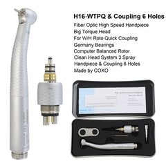 COXO Dental Fiber Optic Handpiece High Speed For W/H Roto Quick Coupler 6 Holes