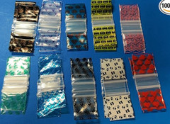 10,000 Apple Baggies 1”x1” Premium Random Mix, 5+ Styles, (10 packs of 1000)