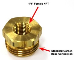3/4″ Male Garden Hose GHT to 1/4″ Female NPT Adapter Brass Winterize Power Wash