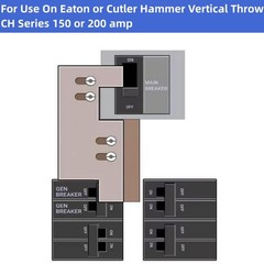 Generator Interlock Kit Compatible with Eaton Cutler Hammer Vertical Throw 15…