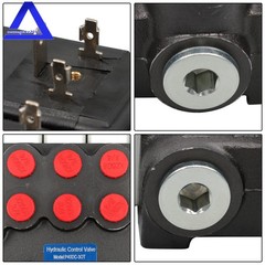 3 Spool,13 GPM, Hydraulic Monoblock Solenoid Directional Control Valve 12V DC