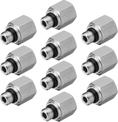 10 Hydraulic Adapter Fittings: #4 SAE/ORB Male x 1/4″ NPTF Female, 6405-04-04