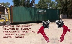 6x 5.5 Lug Superior Shipping Container Wheels,Container Spindle mobile Kit(NEW)