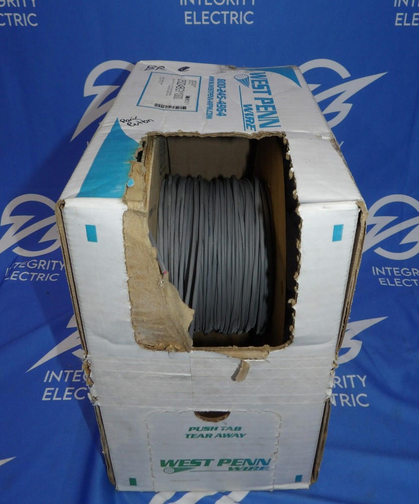 NOS Spool of APPROX. 900FT WEST PENN WIRE 25224BGY1000 Multi-Conductor Cable
