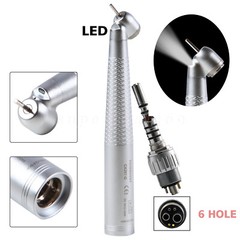 COXO Dental Fiber Optic LED 45 Degree Handpiece /Swivel Coupler 6 Hole Fit KAV