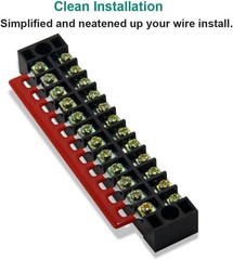 10pcs 5 Sets 12 Positions Dual Row 600V 15A Screw Terminal Strip Blocks with …