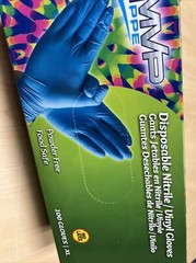 Nitrile/Vinyl Disposable Gloves Powder Free/Food Safe Industrial XL , 100 Ct
