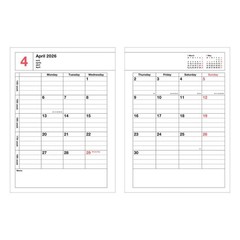 MARK’S Planner 2026 B6 Variant Notebook Calendar S Vertical City Light