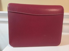 Vintage Franklin Covey red leather zipper PDA planner 6 ring 9 x 7 x 2.5