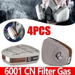 4PCS 6001 filter cartridge for organic vapor for respirators 3M 6200 7502 series