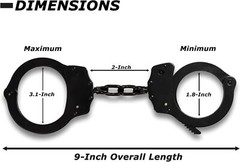 Stainless Steel Heavy Duty Handcuffs Law enforcement Gear BLACK
