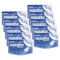 AZDENT Dental Self-Ligating Ceramic Bracket Braces Tool MBT Roth 0.022 Hooks 345