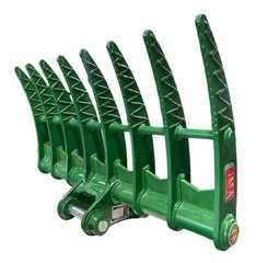 JMA 48in Backhoe Brush Rake 6.5-9 Ton 45mm Pin-On Land Clearing Grapple Steel