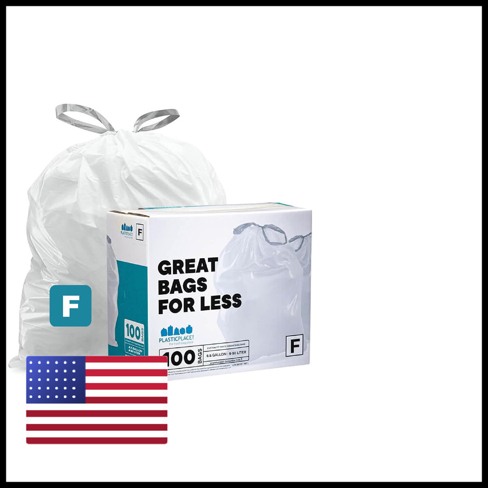 Plasticplace Custom Fit Trash Bags Compatible Simplehuman Code F 100 Count