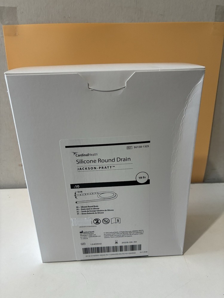 Cardinal Health Jackson-Pratt Silicon Round Drain SU130-1325 19F – Box of 10