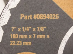 Blackstone 0894026 Type 27 Grinding Wheel 7″ X 1/4″ X 7/8″ 8500rpm Lot of 8