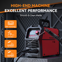 ARCCAPTAIN Portable MMA Welder Stick Welder Large LED Display 160A ARC/Lift TIG