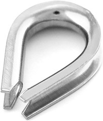 YAMASO 50pcs 1/8″ M3 Stainless Steel Thimble for Diameter Wire Rope Cable Thimbl