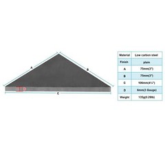 eoere 10 PCS Heavy Duty Steel Plate Gussets 3″ x 3″ x 1/4″ Weld On Triangle G…