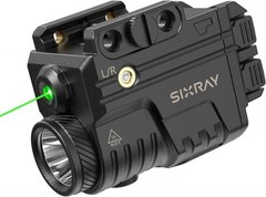 Green Beam and Flashlight for Pistol, Rechargeable Laser Light Combo