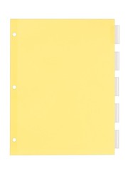 Insertable Dividers, 8-1/2″x11″, 5 Tab, Clear Tab, Buff Paper, 1 Set (11466)