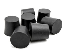 1″ Solid Black Rubber Stoppers Tapered Plug Rubber Cork Fits 1″ ID