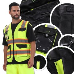 JKSafety Hi Vis Reflective Safety Vests for Men Women High Visibility Vest wi…