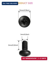 M5 License Plate Screws for Tesla & BMW – Black Stainless Steel License Plate Bo