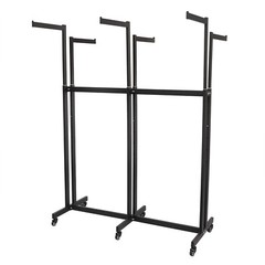6 Arms Clothing Display Retail Rack Adjustable Floor Standing Metal Garment Rack