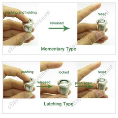 US Stock 16mm Metal Push Button Switch 12V – 24VDC Wide Voltage LED Waterproof