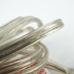6.5ft Clear Silver Electric Lamp Cord 300v Power Supply Cord with Polarized Plug