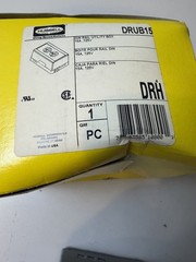 Hubbell DIN Rail Utility Box DRUB15 Duplex Straight Blade Receptacle, 5-15R,