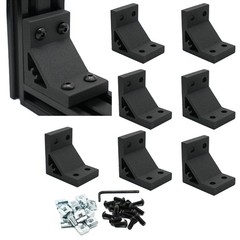 Iverntech 8pcs Corner Bracket 37x50mm for 2040 Aluminum Extrusion 2040, Black