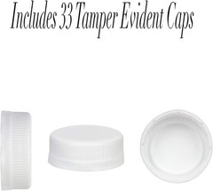16 Oz Empty Plastic Juice Bottles with Tamper Evident Caps – 33 Pack Drink Co…
