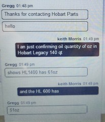 Hobart Mixer Oil HL800/1400 Transmission Oil Direct Replacement