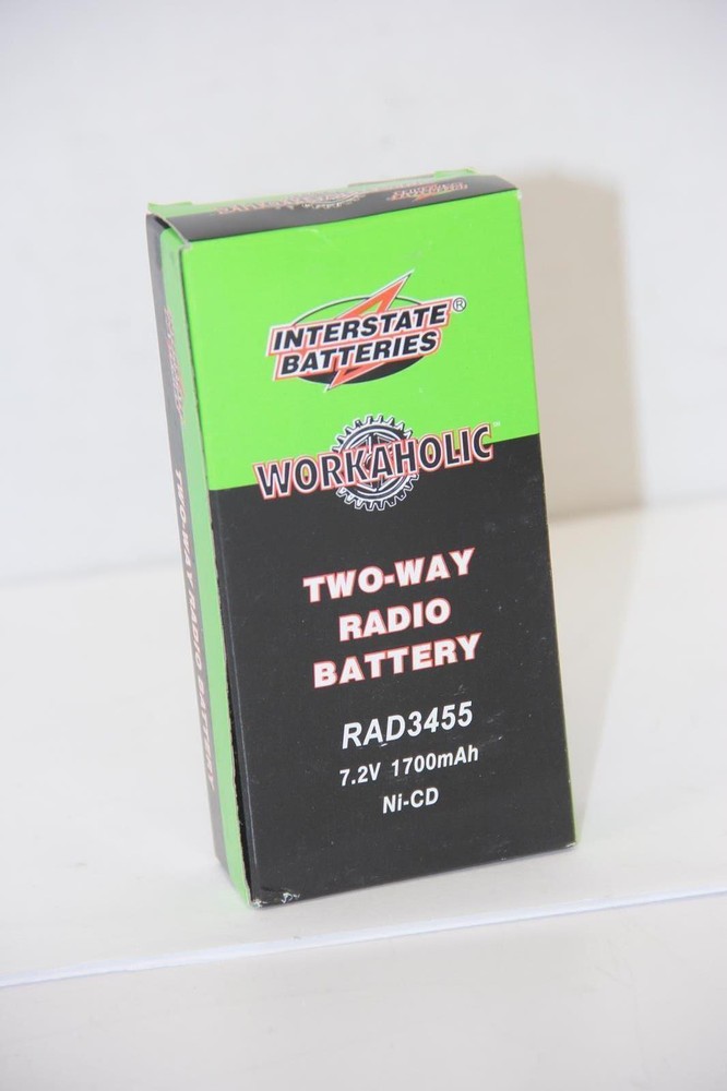 Interstate Batteries WORKAHOLIC RAD3455 7.2V 1700mAh NiCD Battery Motorola NEW