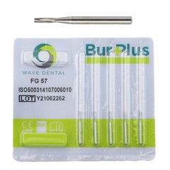 WAVE Dental Operative Carbide Burs FG 56 57 Bur Straight Fissure Flat Cylinder